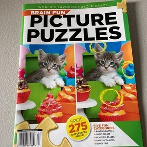 Book Paperback Brain Fun Picture Puzzles 66 Pages Never Used